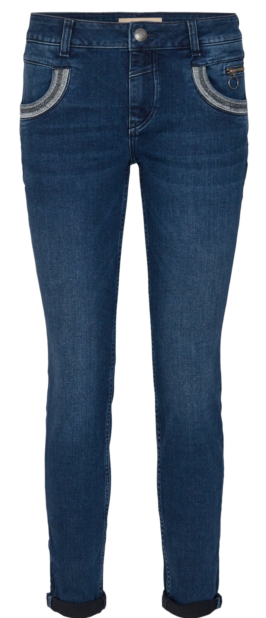 Mos Mosh Dark Blue Naomi Luna Jeans Front | Dotique