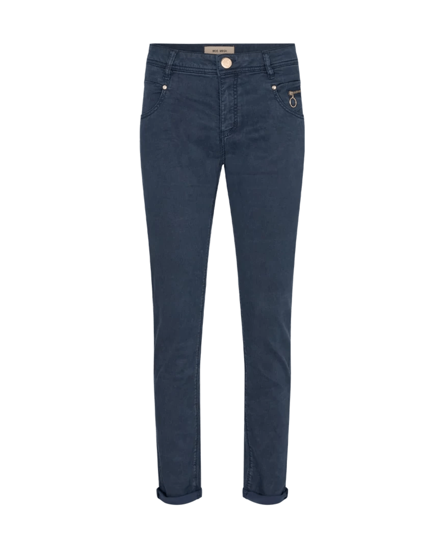 Mos Mosh Salute Navy Nelly Air Pant Front | Dotique