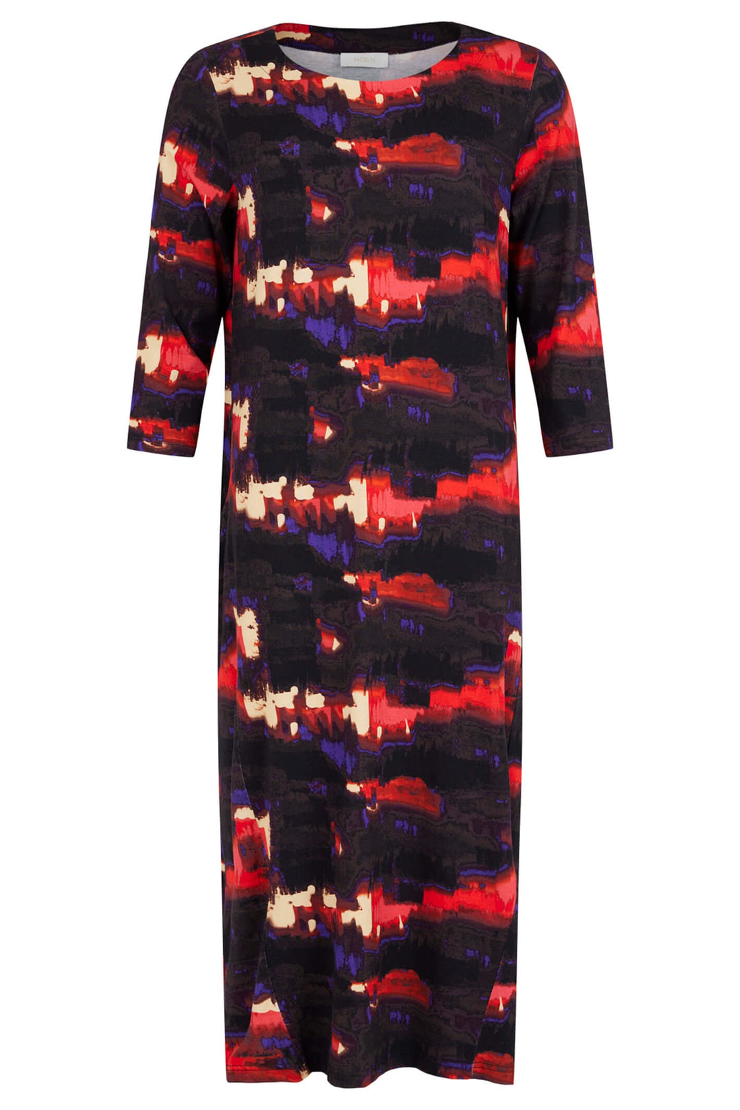 Noen Kjole 232-88463-81120 Black Multi Print Dress - Dotique Chesterfield