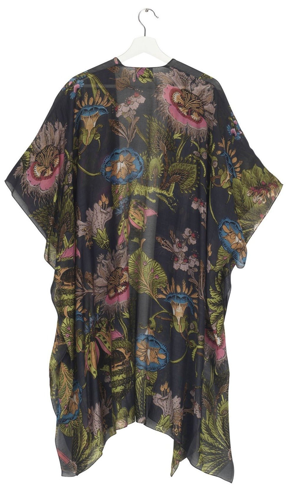 One Hundred Stars Charcoal Eccentric Blooms Throwover Back | Dotique