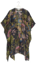 One Hundred Stars Charcoal Eccentric Blooms Throwover Front | Dotique