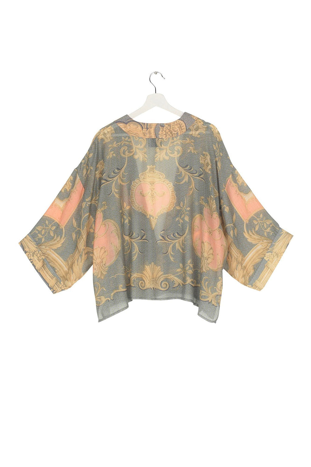 One Hundred Stars Grey Rococo Kimona - Dotique - One Hundred Stars