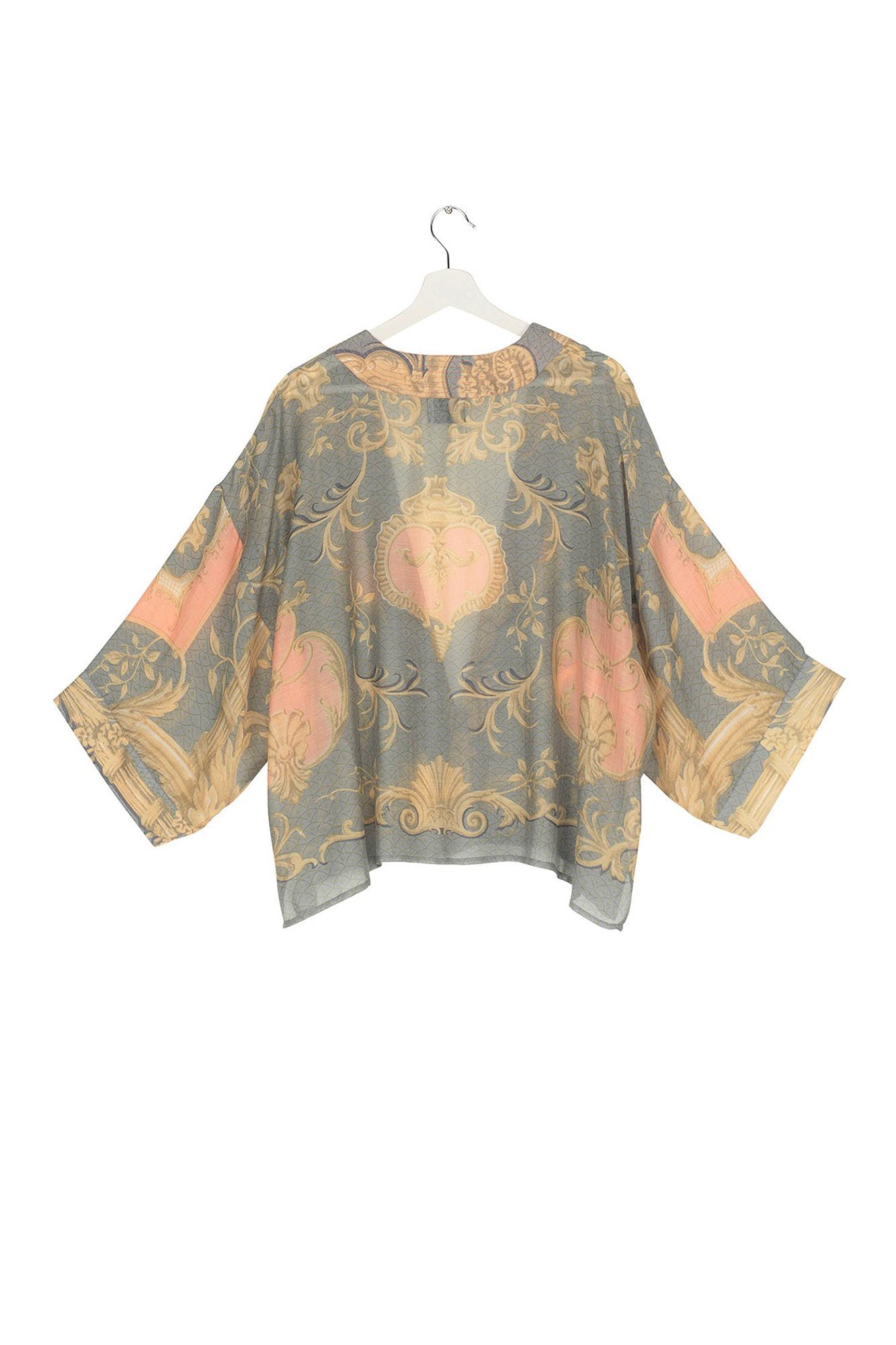 One Hundred Stars Grey Rococo Kimona - Dotique - One Hundred Stars