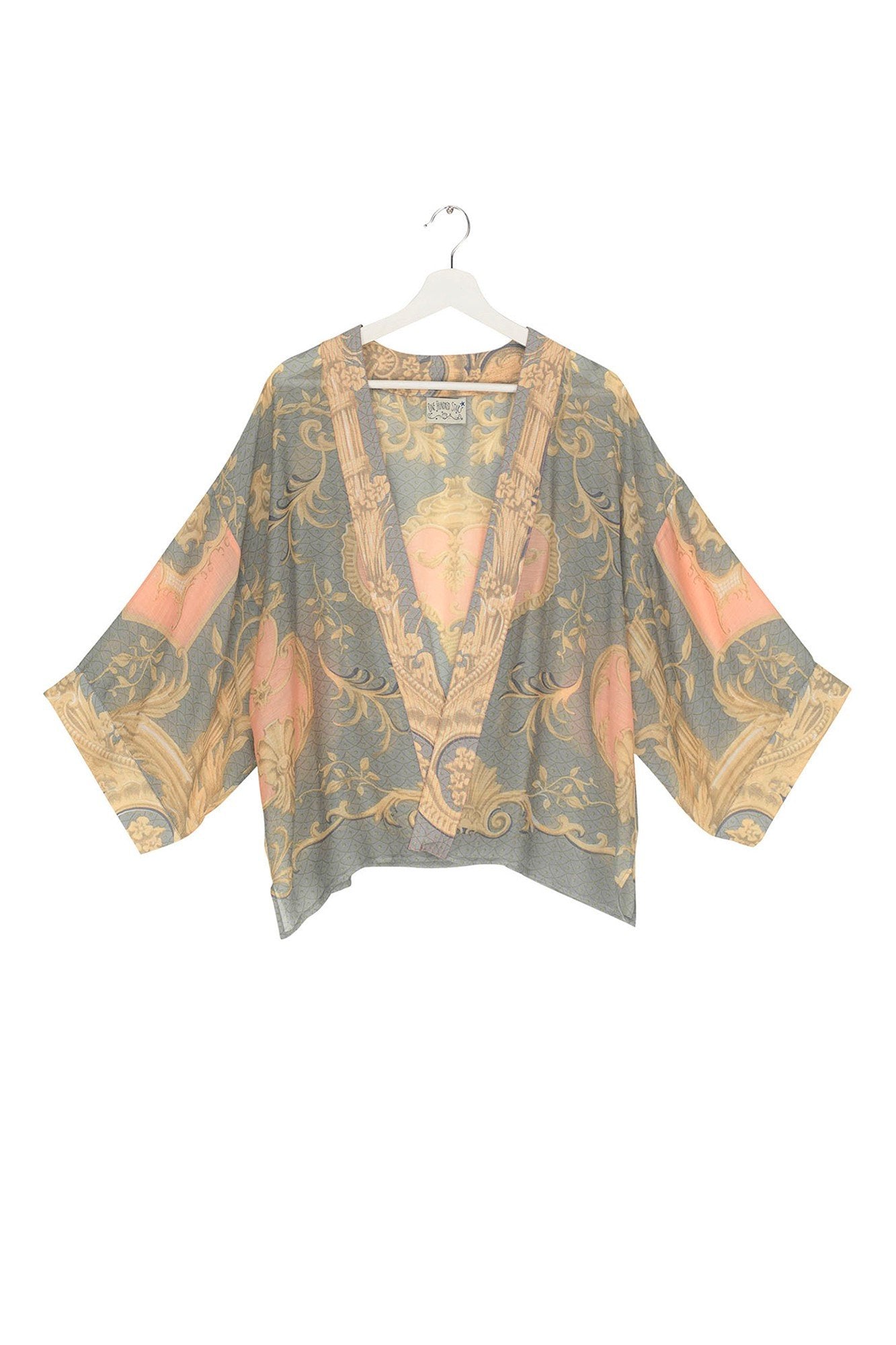 One Hundred Stars Grey Rococo Kimona - Dotique - One Hundred Stars
