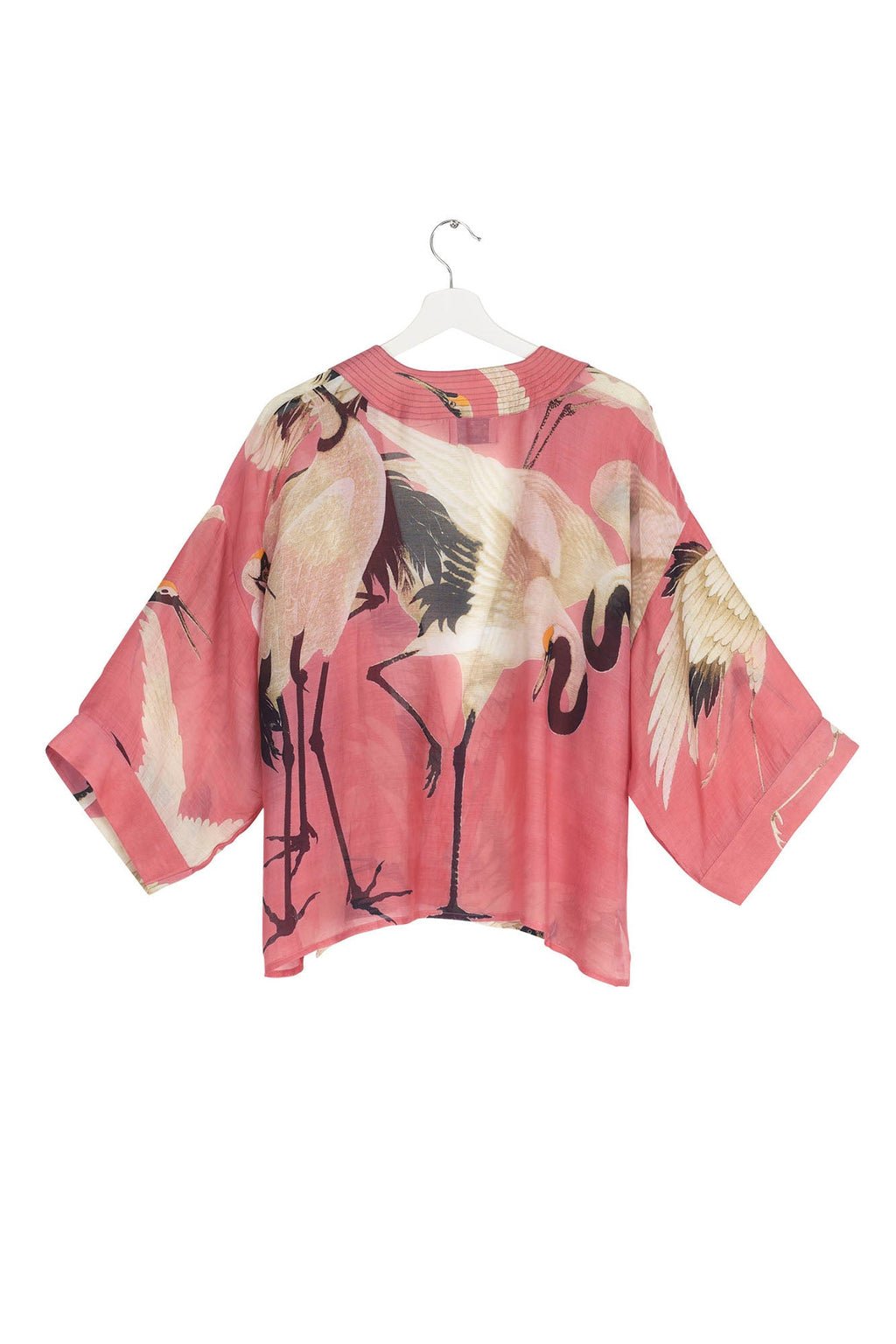 One Hundred Stars Lipstick Pink Stork Kimono Back View | Dotique