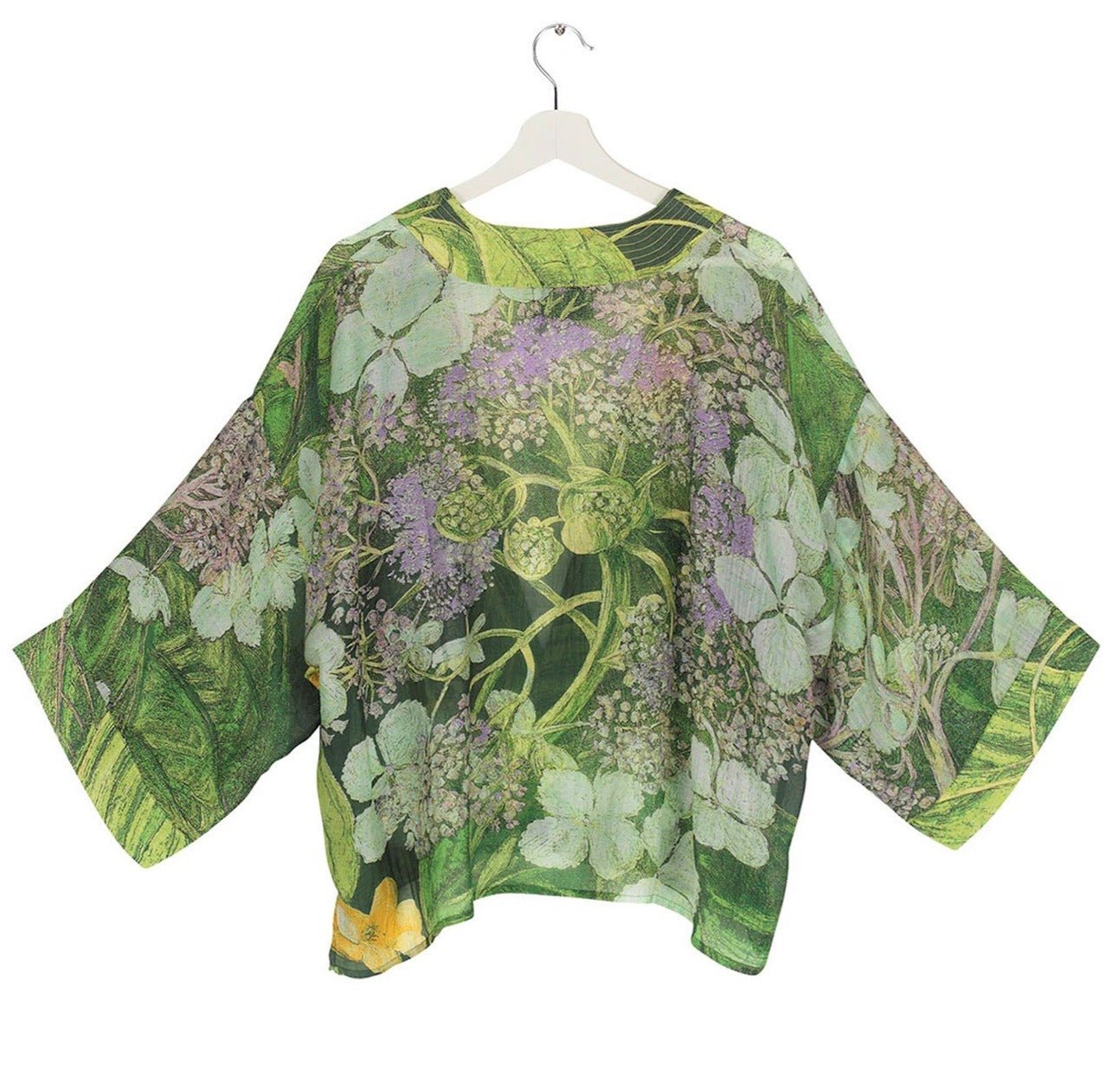 One Hundred Stars Lime Green Kew Hydrangea Kimona Back | Dotique