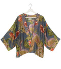 One Hundred Stars Peacock & Poppies Grey Kew Kimona Front | Dotique