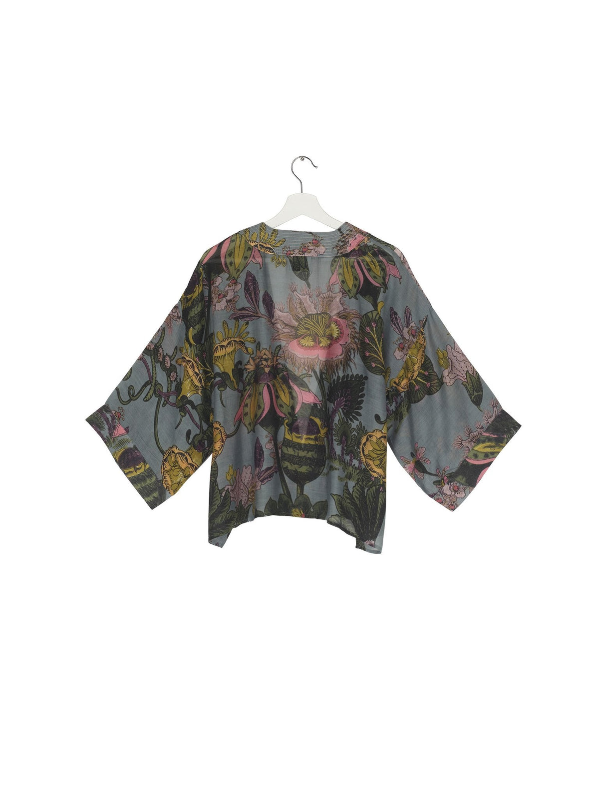One Hundred Stars Pewter Eccentric Blooms Kimona - Dotique - One Hundred Stars