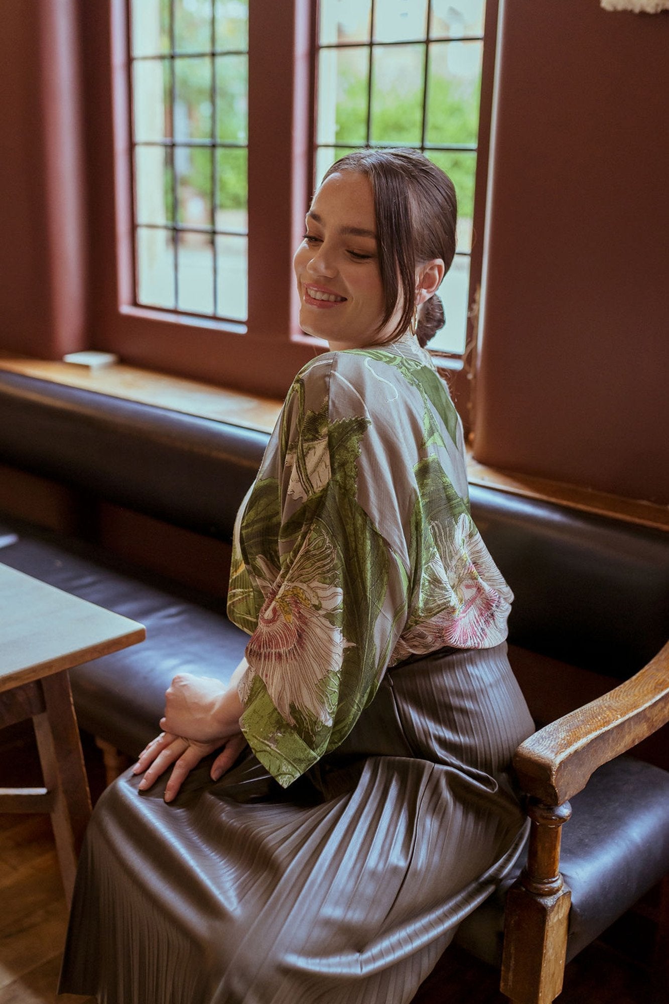 One Hundred Stars Stone Kew Passion Flower Kimona Front Lifestyle 2 | Dotique