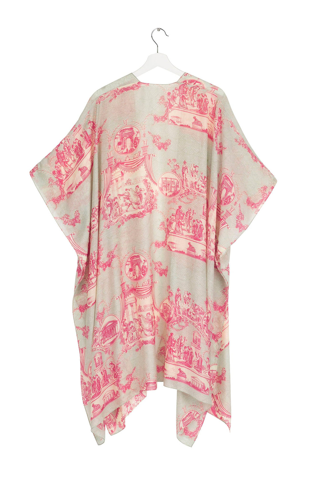 One Hundred Stars Roman Column Throwover Pink Back View | Dotique