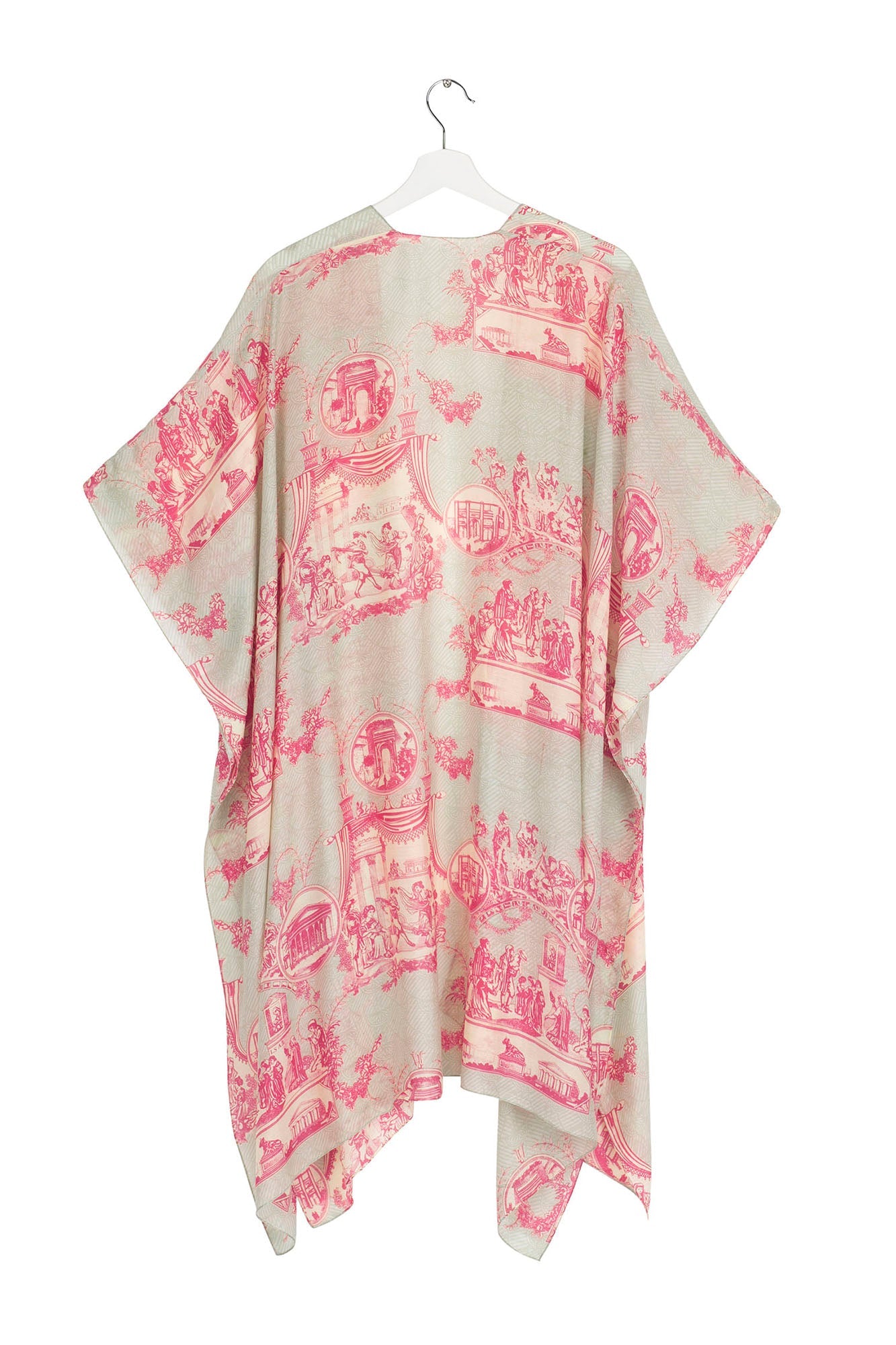 One Hundred Stars Roman Column Throwover Pink Back View | Dotique