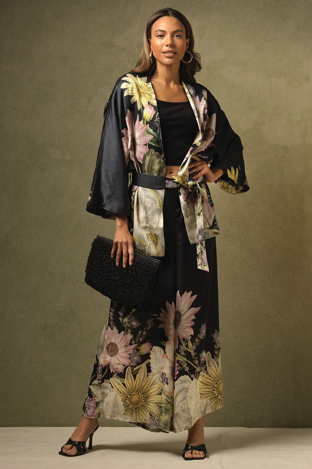 One Hundred Stars WRPDAIBLK Daisy Black Wrap Jacket - Dotique