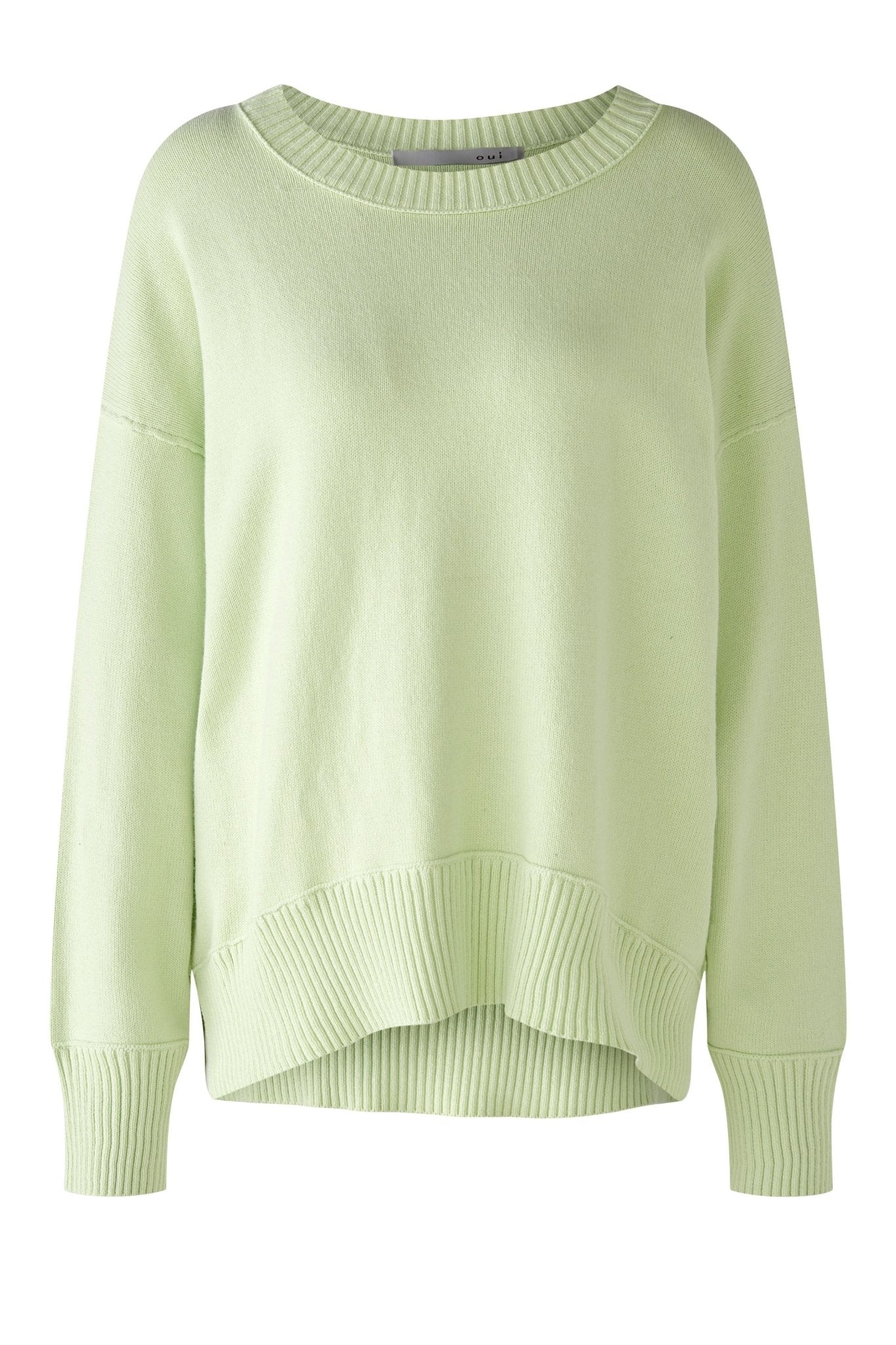 Oui 77612 Jumper Lime Light Beige Dotique