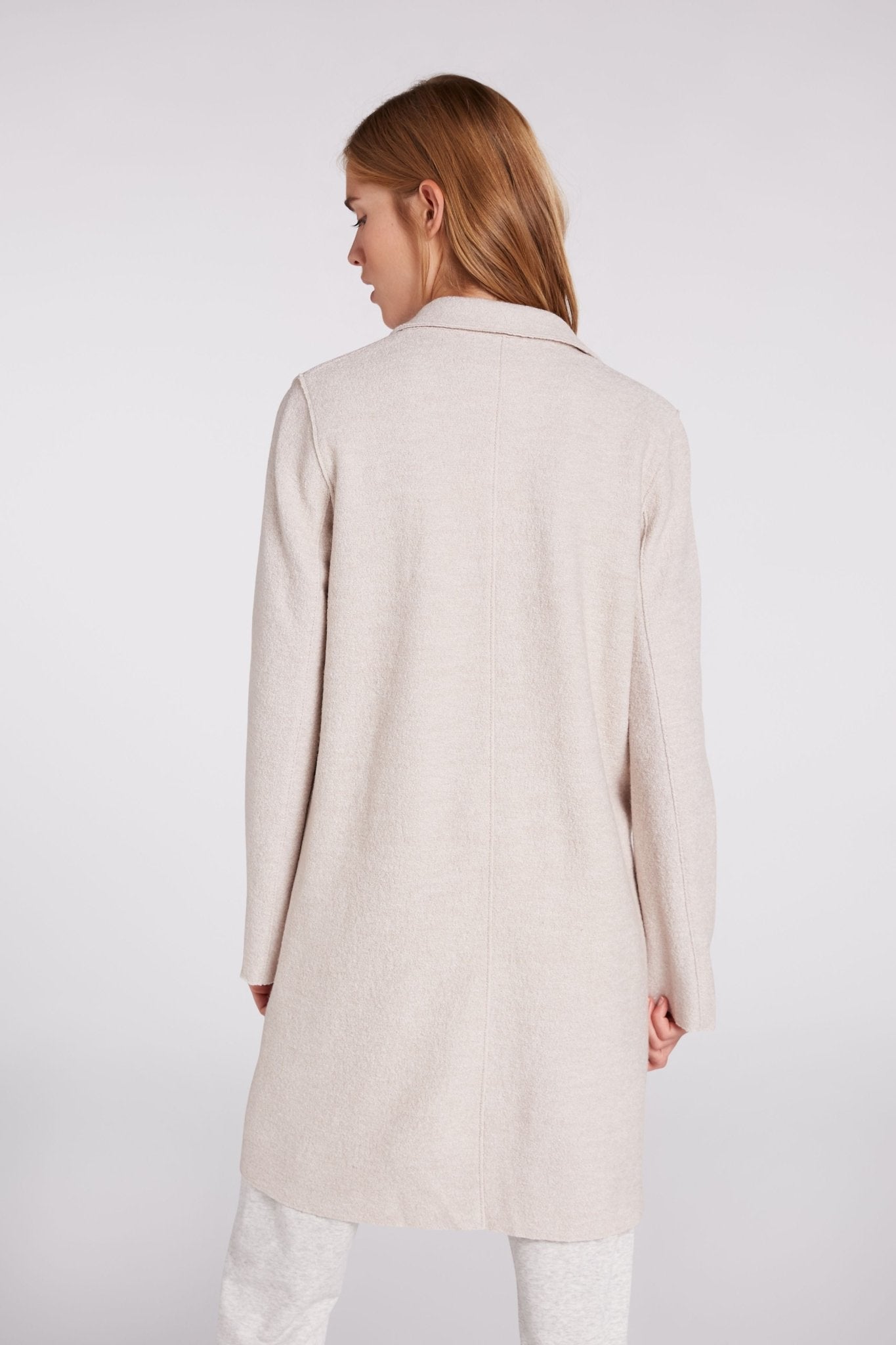 Oui 77627 Beige Coat Back | Dotique