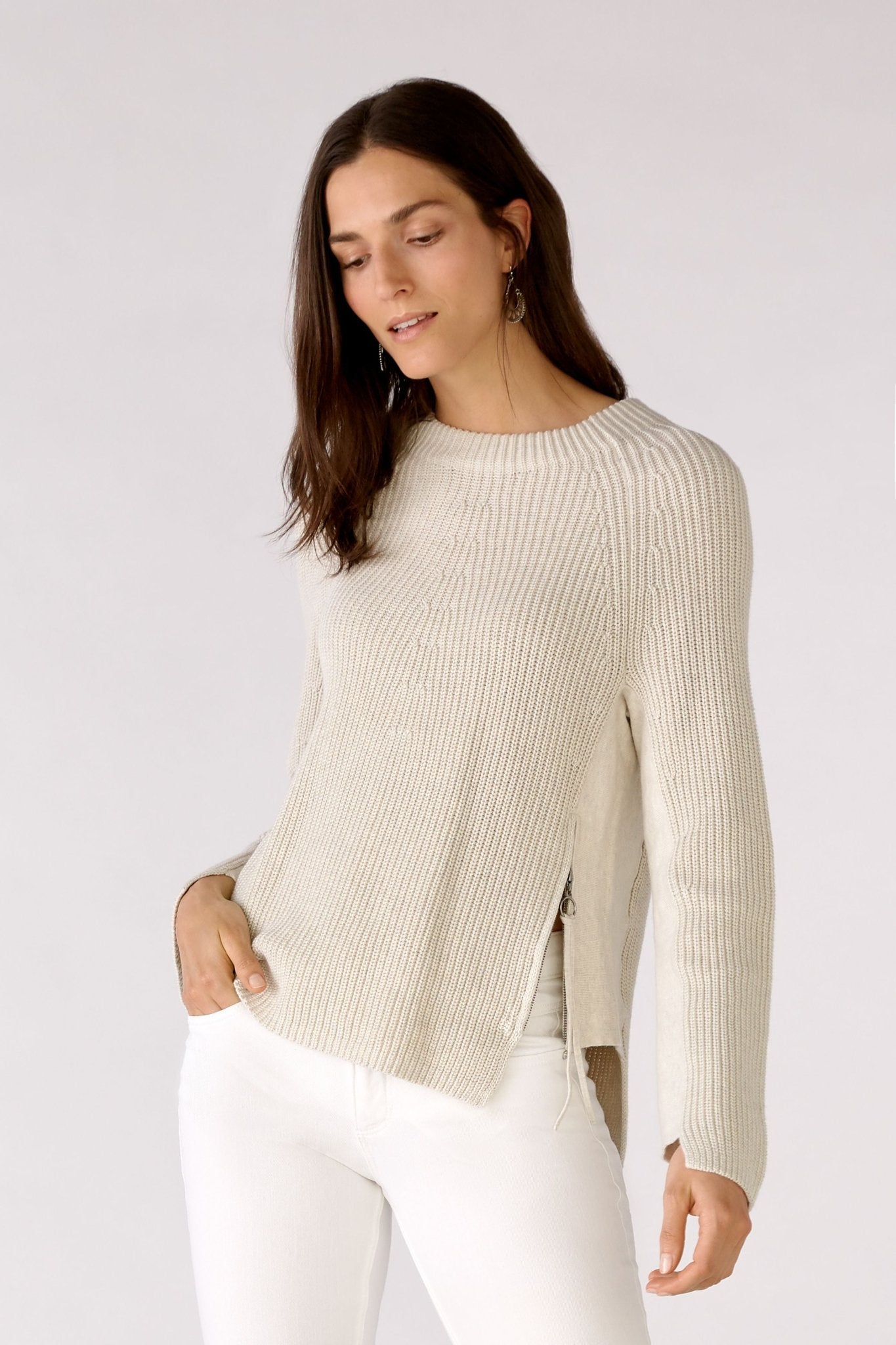Oui 77657 Stone Pullover Dotique front 2