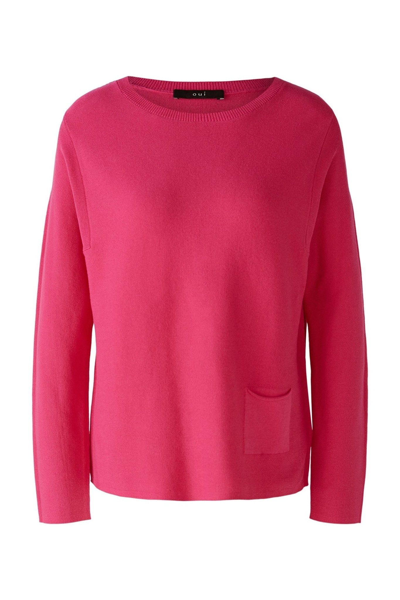 Oui 79915 Keiko Pink Wide Neck Jumper - Dotique