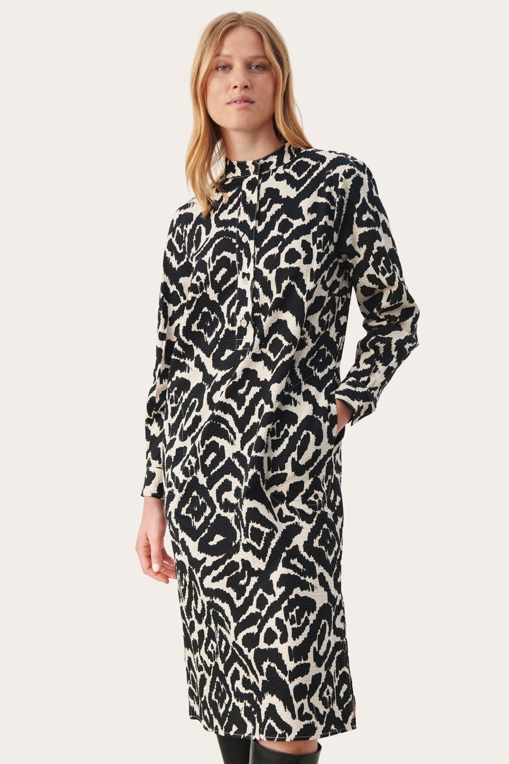 Part Two CassiePW 30307993 Black Blurred Leo Dress - Dotique
