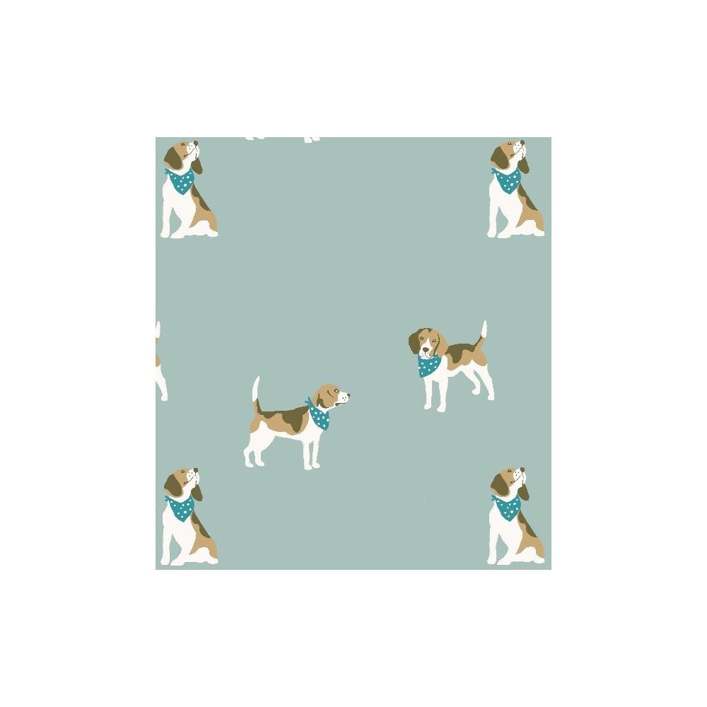 Peony Duck Egg Beagle Print Scarf - Dotique - Peony