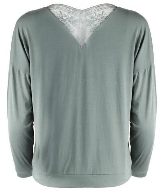 Pretty Polly Sage Botanical Lace Slouch Top - Dotique - Pretty Polly/ Aristoc