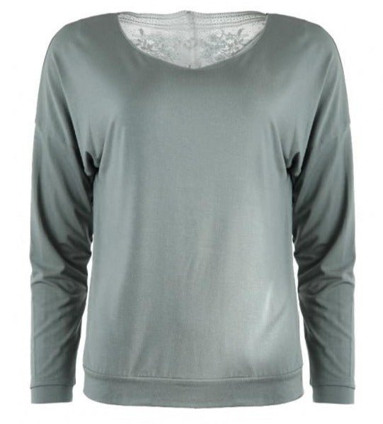 Pretty Polly Sage Botanical Lace Slouch Top - Dotique - Pretty Polly/ Aristoc