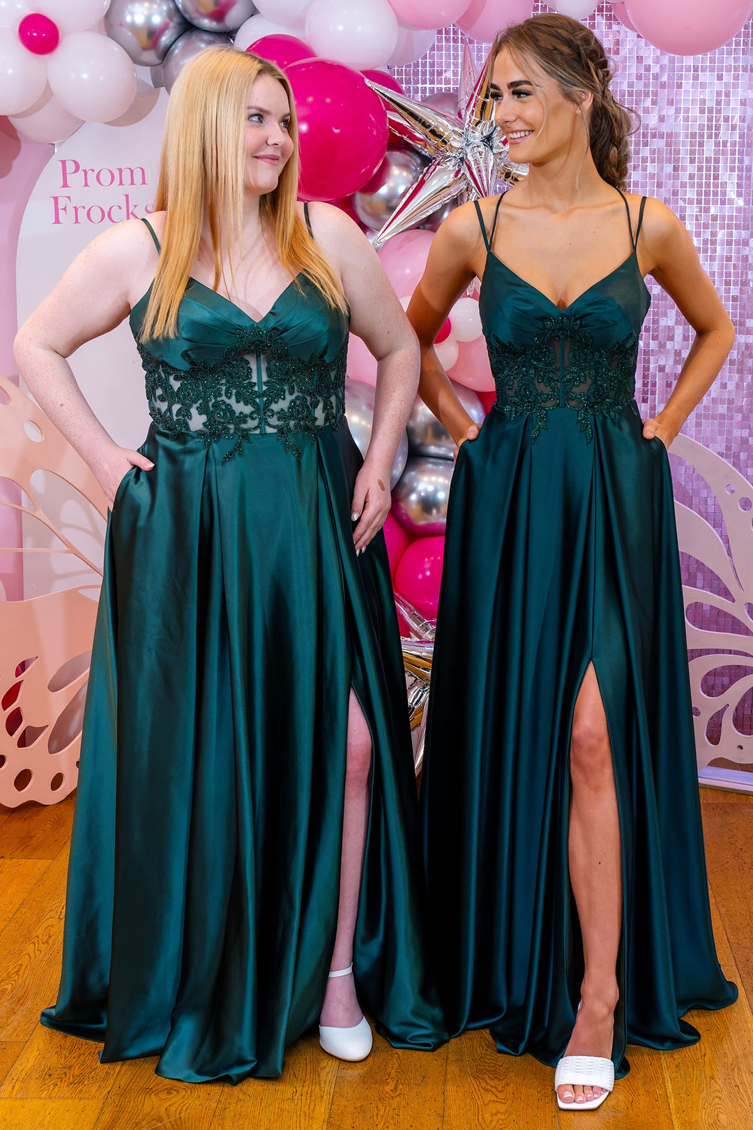 Prom Frocks PF1013 Dark Green Corset Lace Back Prom Dress - Dotique Chesterfield