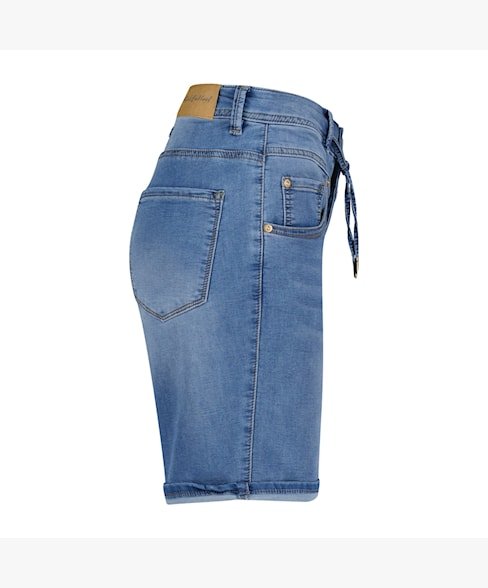 Red Button Relax Jog Shorts Dotique denim side