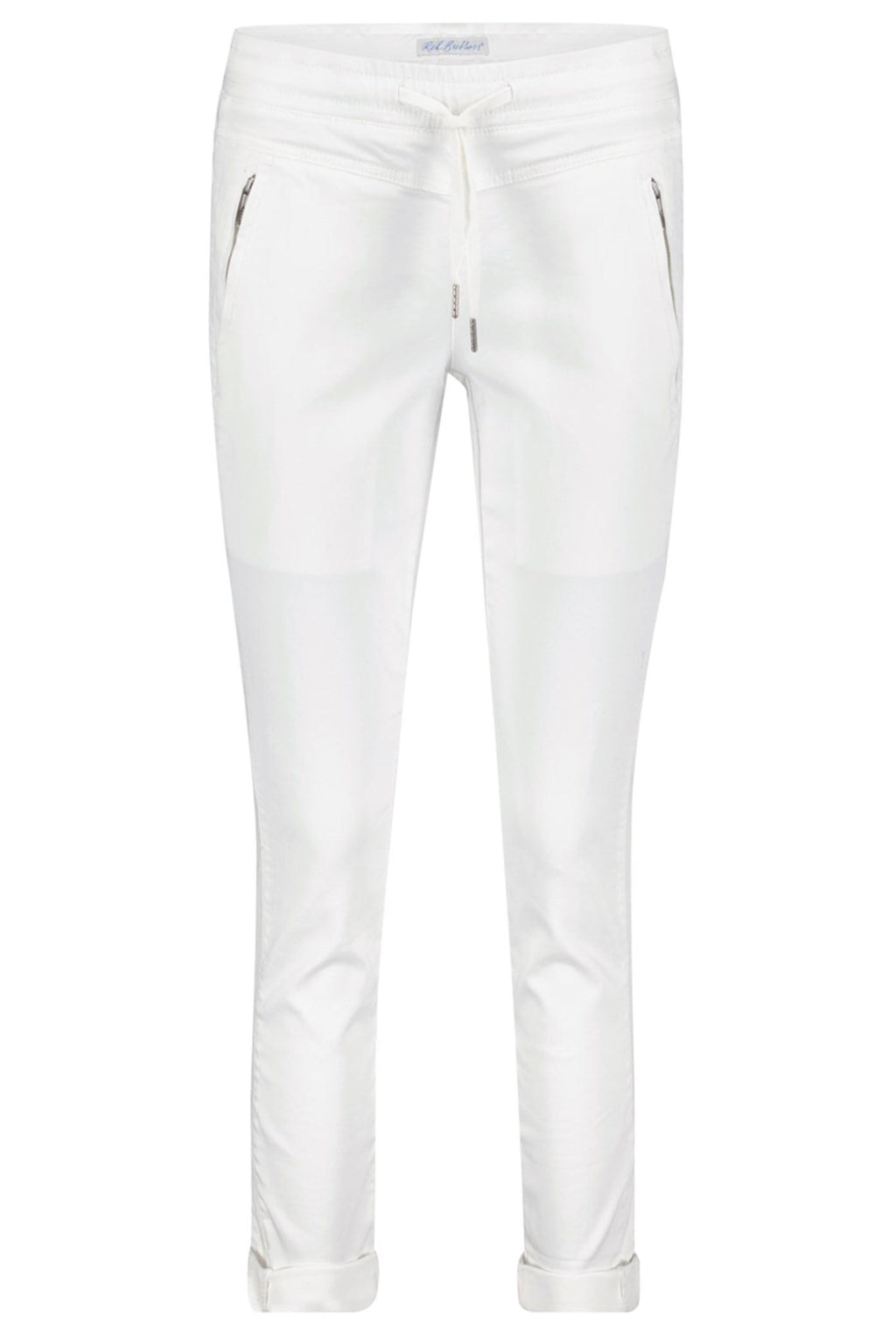 Red Button SRB2957 Tessy White Cropped Jogger Trousers - Dotique