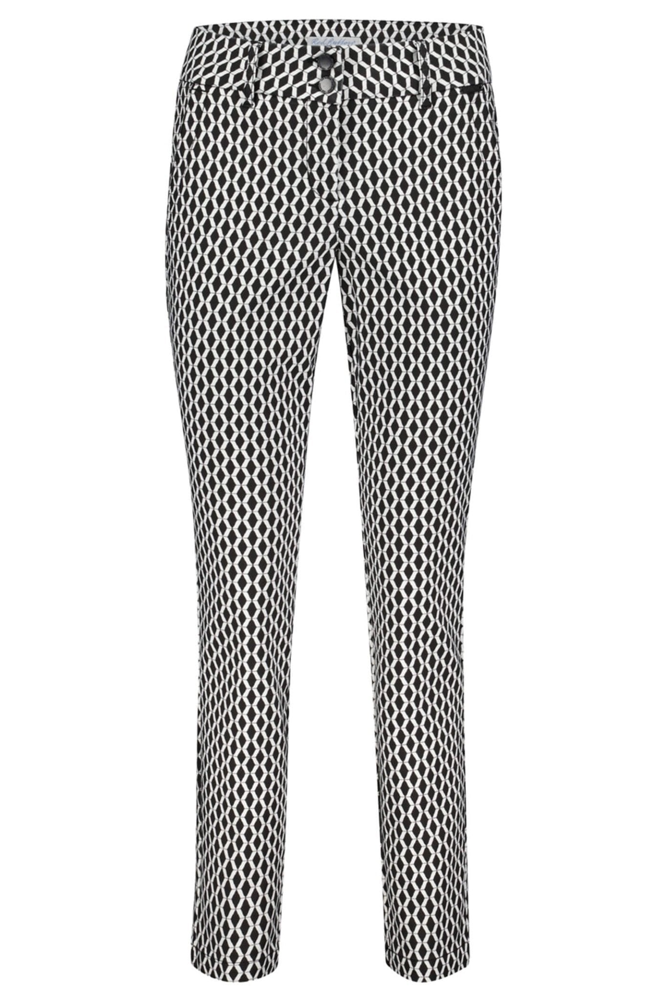 Red Button SRB4121 Diana Black Multi Print Trouser - Dotique - Red Button