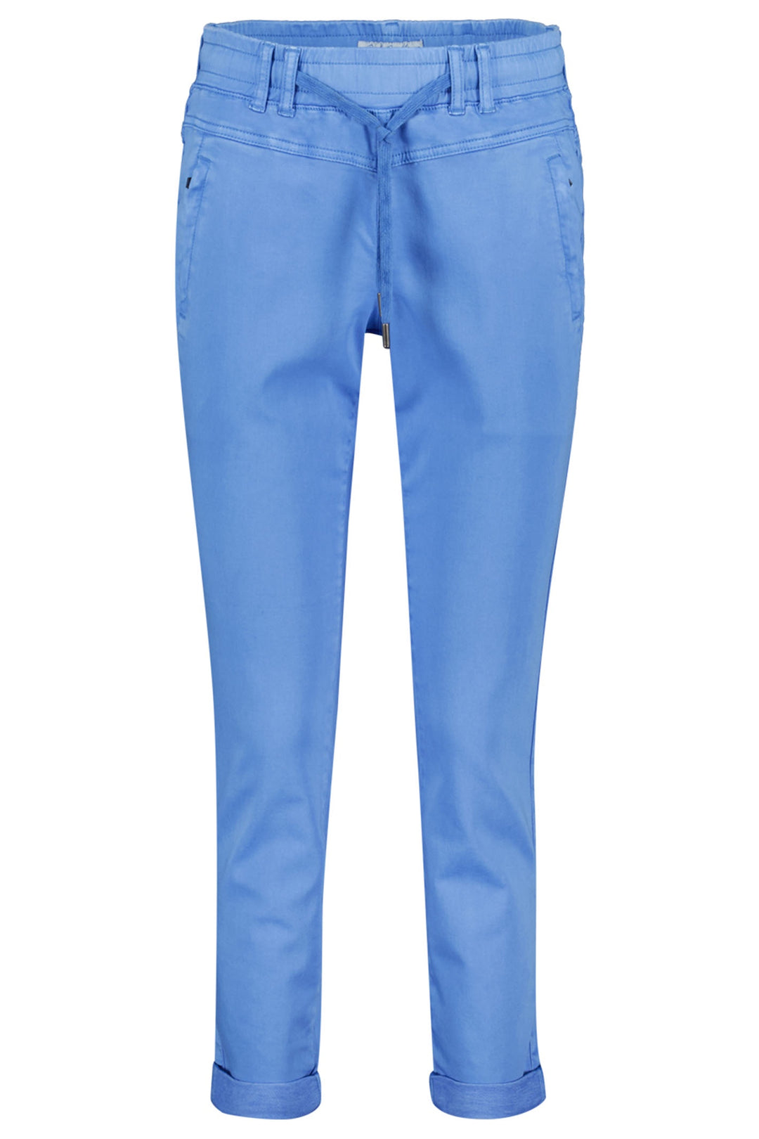 Red Button SRB4154 Tessy Mid Blue Cropped Jogger Trousers - Dotique