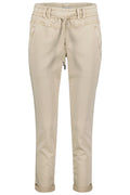 Red Button SRB4154 Tessy Pebble Taupe Cropped Jogger Trousers - Dotique