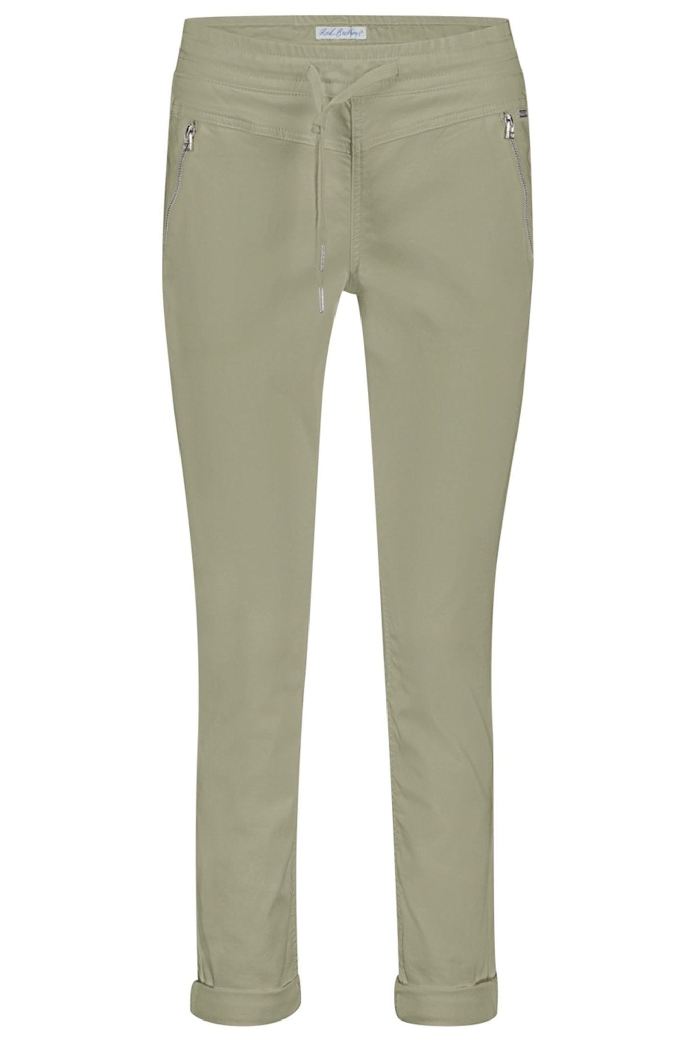 Red Button SRB4154 Tessy Tea Green Cropped Jogger Trousers - Dotique