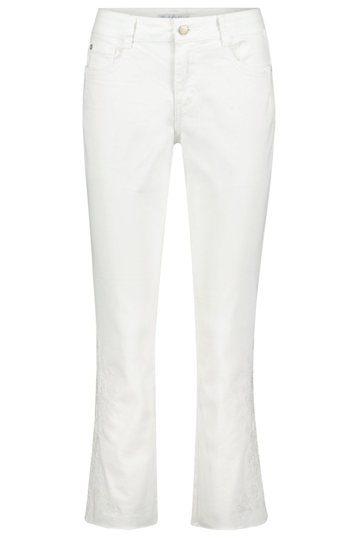 Red Button SRB4210 Kate Off White Embroidery Jeans - Dotique