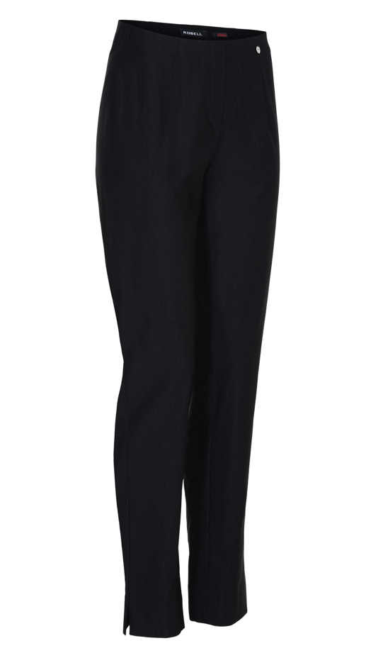 Robell 51412 Marie Trouser 78cm Black (90) Side | Dotique