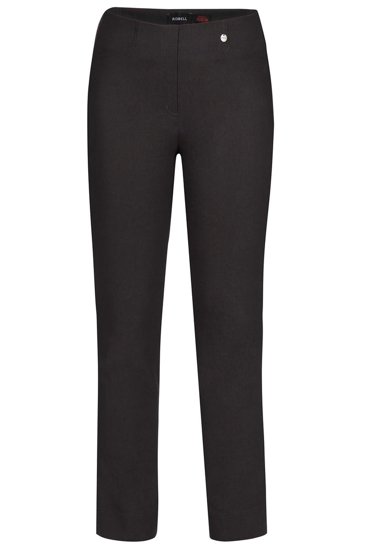 Robell 51527-5499-97 Rose 09 Charcoal Ankle Grazer 78 Length Trousers - Dotique