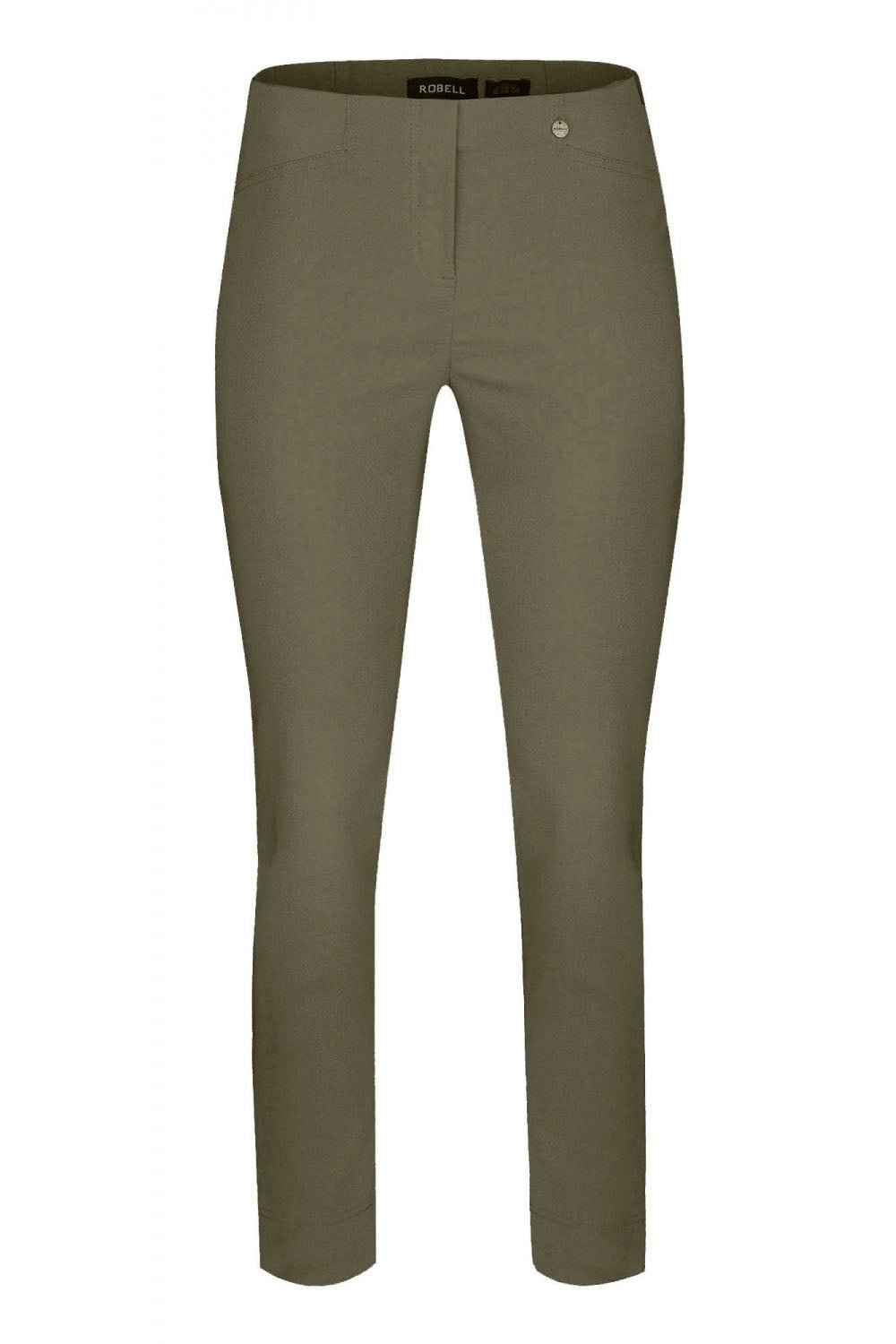 Robell 51527 Rose 09 Slim Leg Trouser-Ivy Green (881) Front | Dotique