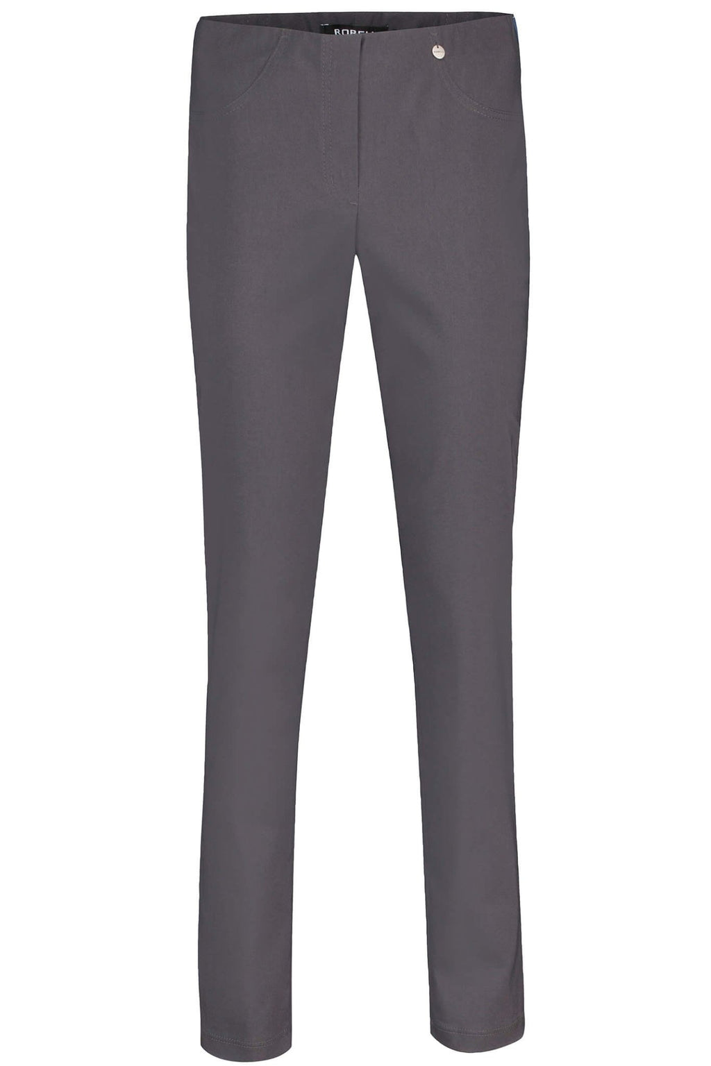 Robell 51559-5499-97 Bella K Charcoal Grey Petite Trousers (Short 73cm) - Dotique