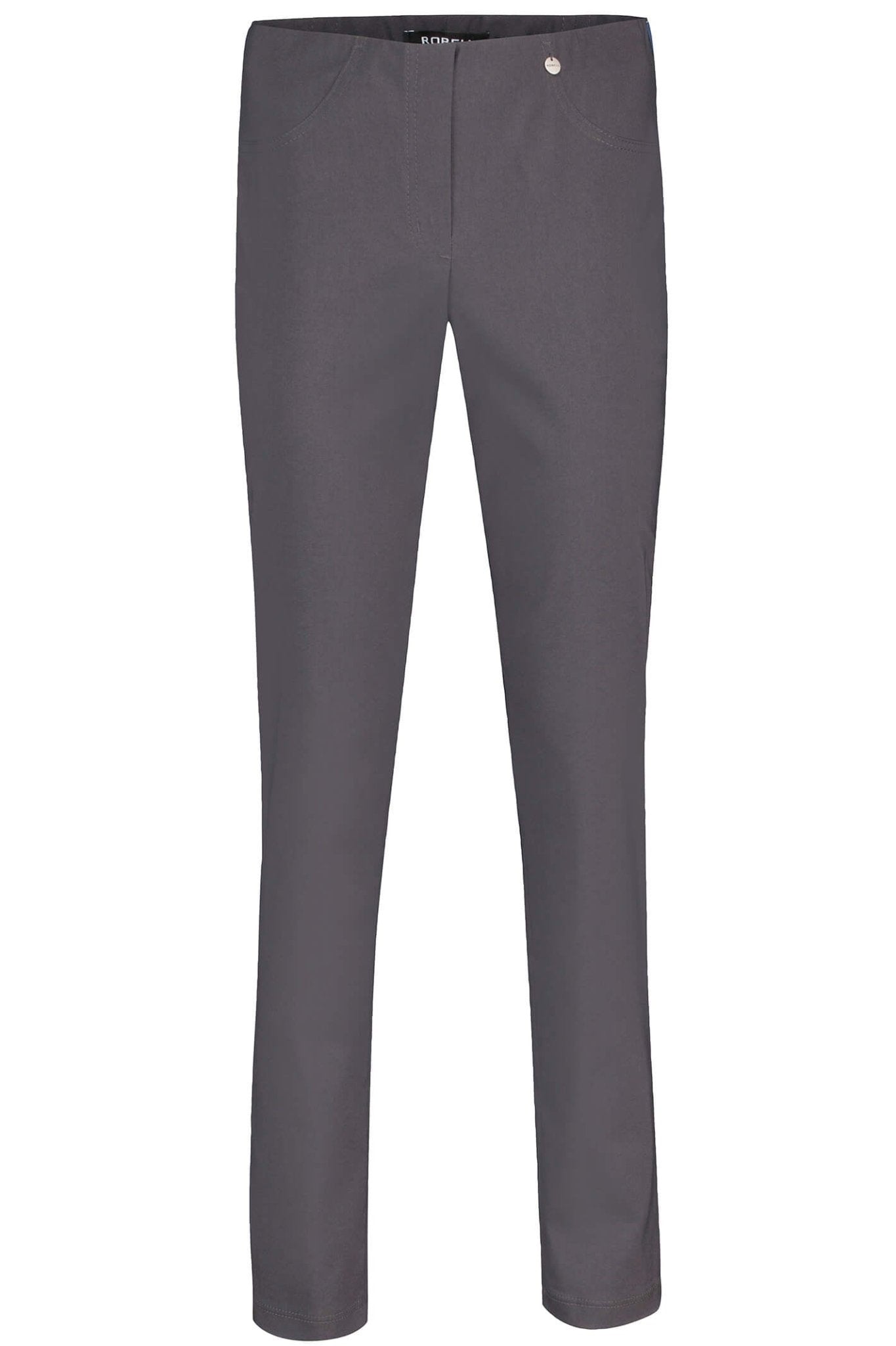 Robell 51559-5499-97 Bella K Charcoal Grey Petite Trousers (Short 73cm) - Dotique