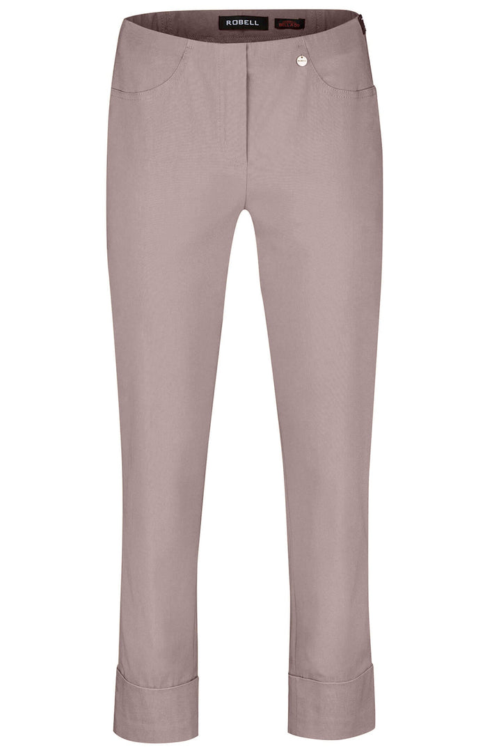 Robell 51568-5499-17 Bella 09 Almond Ankle Grazer Trousers - Dotique