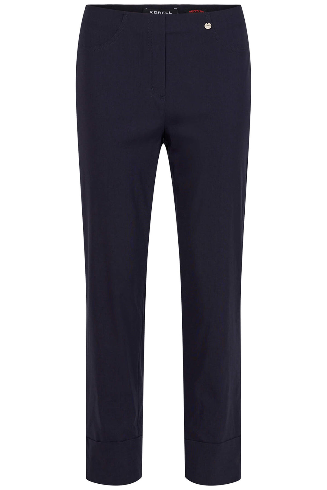 Robell 51568-5499-69 Bella 09 Navy Ankle Grazer Trousers - Dotique