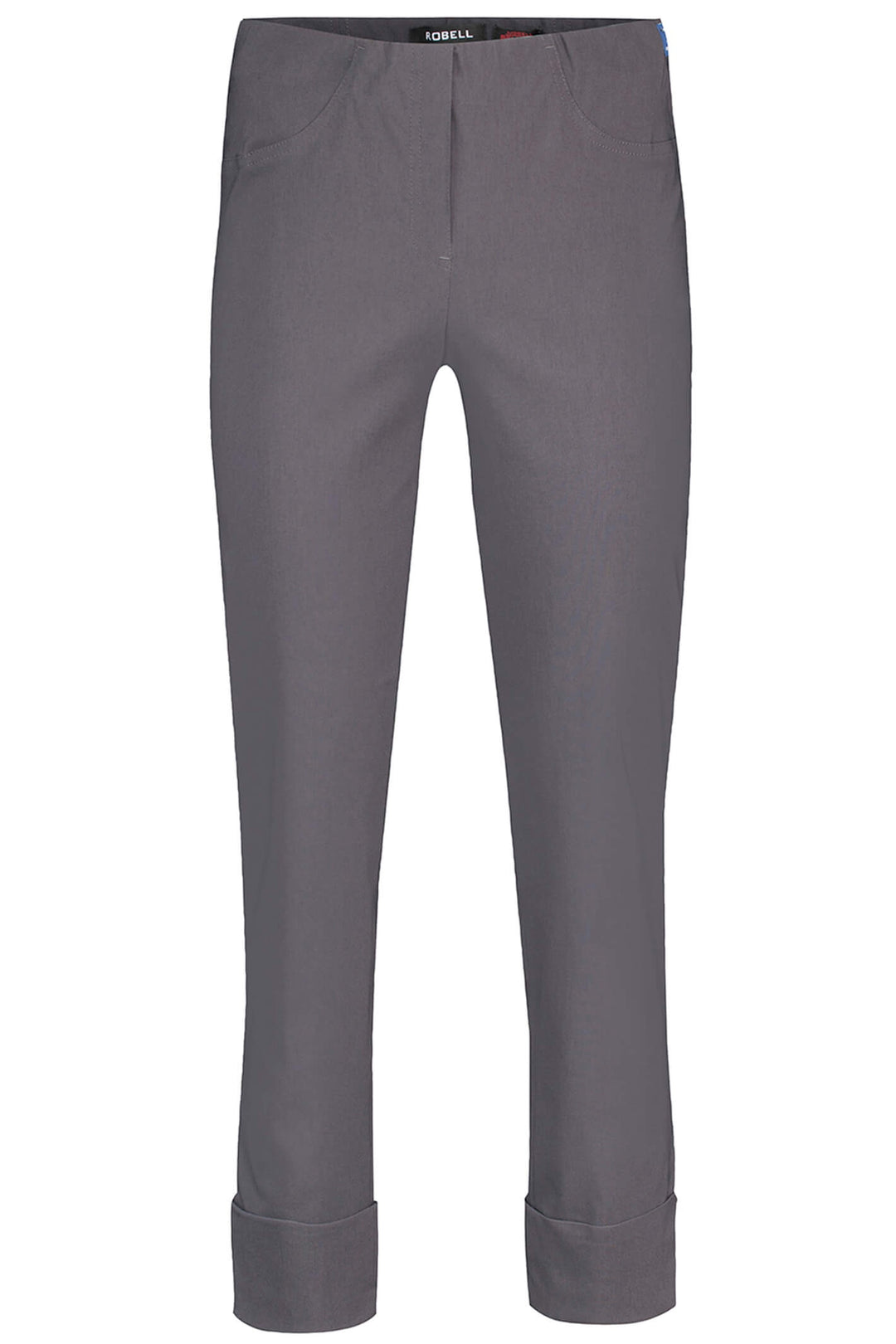 Robell 51568-5499-97 Bella 09 Charcoal Grey Ankle Grazer Trousers - Dotique