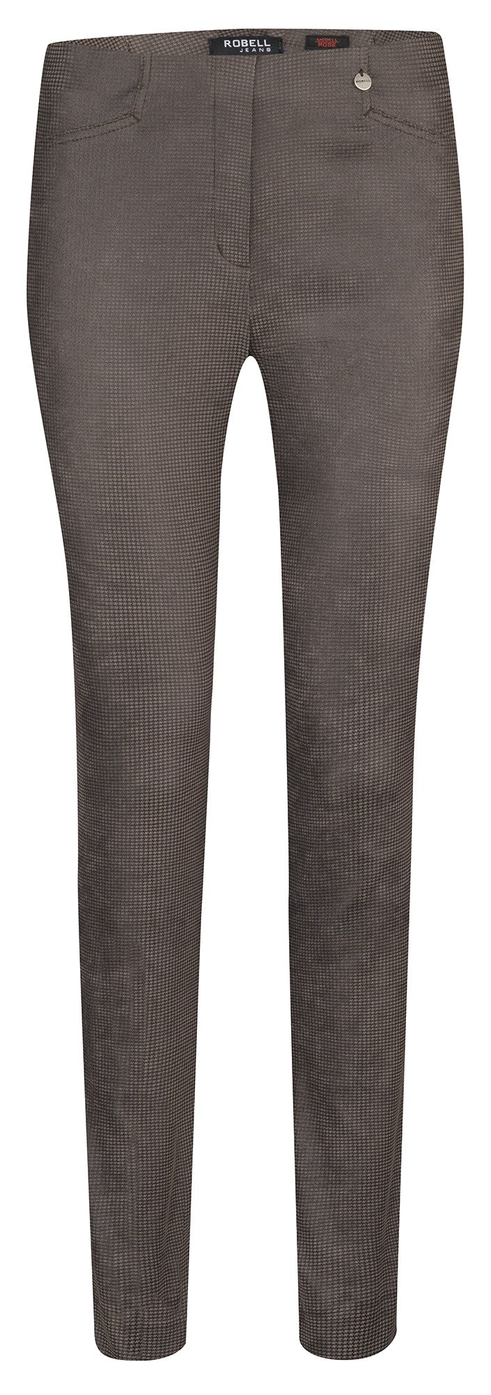 Robell 51673 54451 Rose Regular Suede Trousers - Brown (38) | Dotique