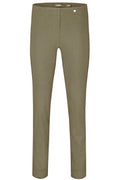 Robell 51673-5499-17 Rose Taupe Full Length Slim Fit Trousers - Dotique