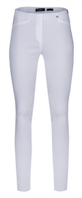 Robell 51673 Rose Regular Length, Slim Leg Trousers - White | Dotique - Dotique - Robell
