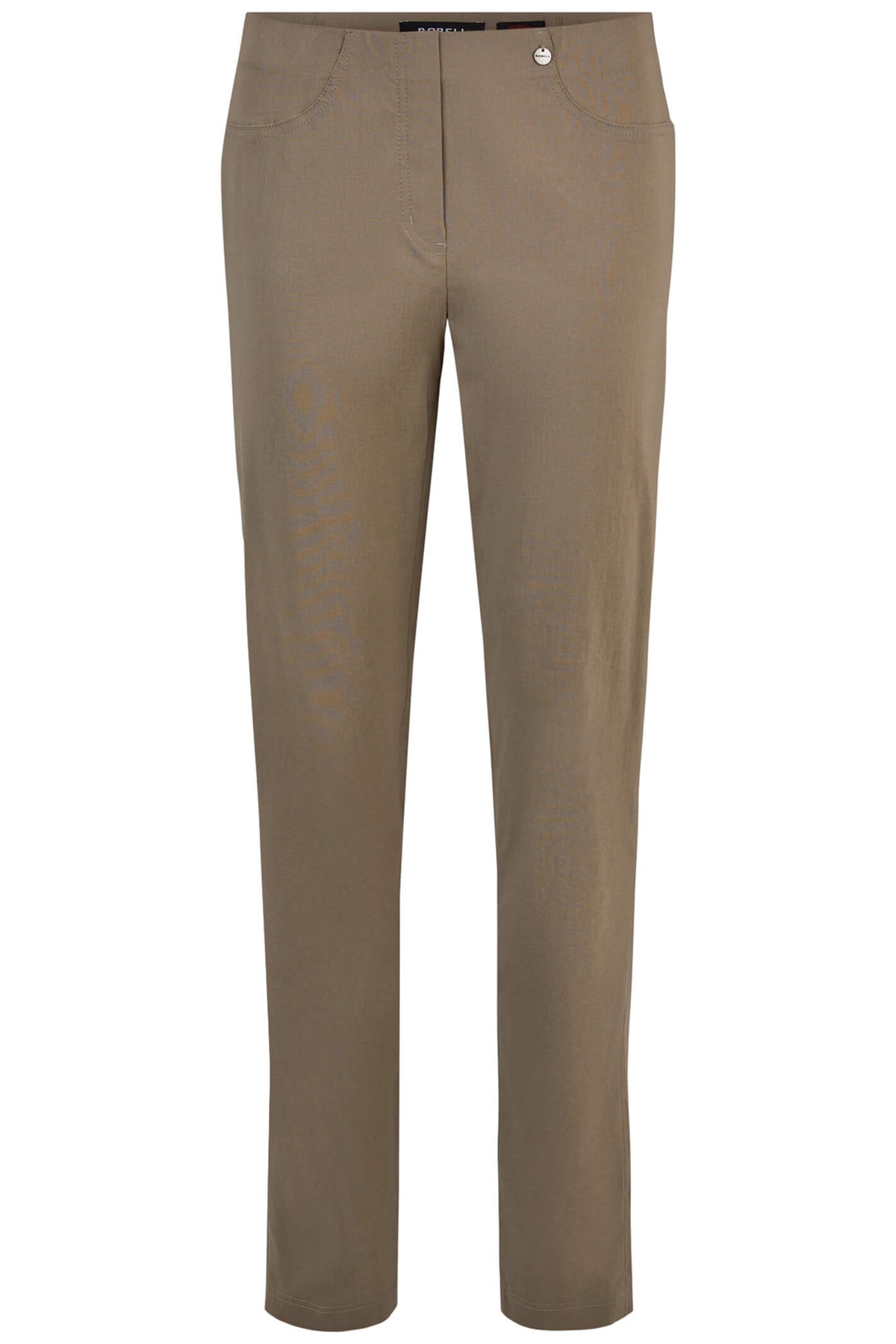 Robell 51559-5499-17 Bella K Taupe Petite Trousers (Short 73cm) - Dotique — Shop Robell at Dotique
