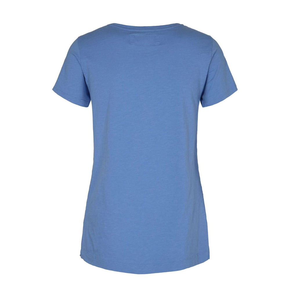 Products Mos Mosh Arden Allure Blue V neck Cotton T-Shirt back