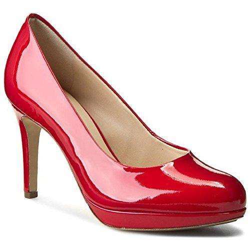 HOGL Red High Heeled Patent Leather Shoes 8004 side