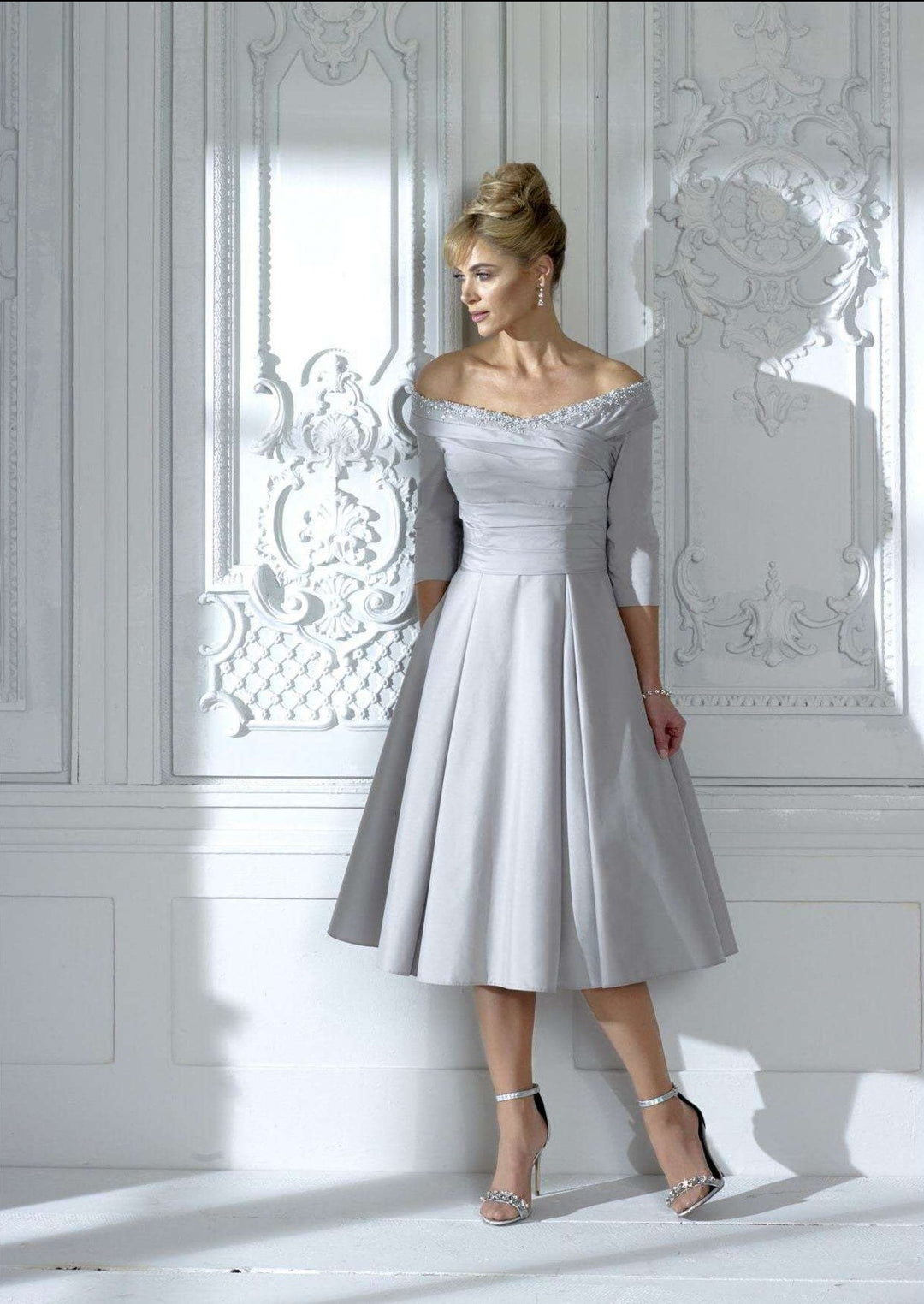 Steel Dress With Beaded Trim Veromia Occasions