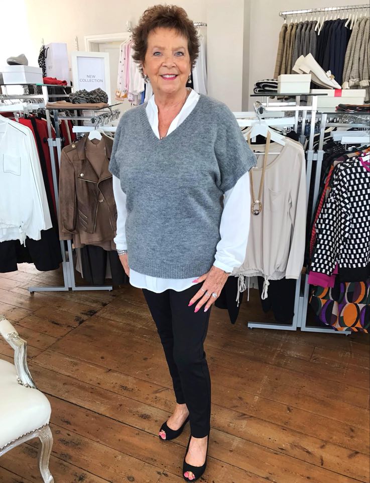 Sunday 6740 Dark Grey Melange Sleeveless Sweater - Dotique - Sunday