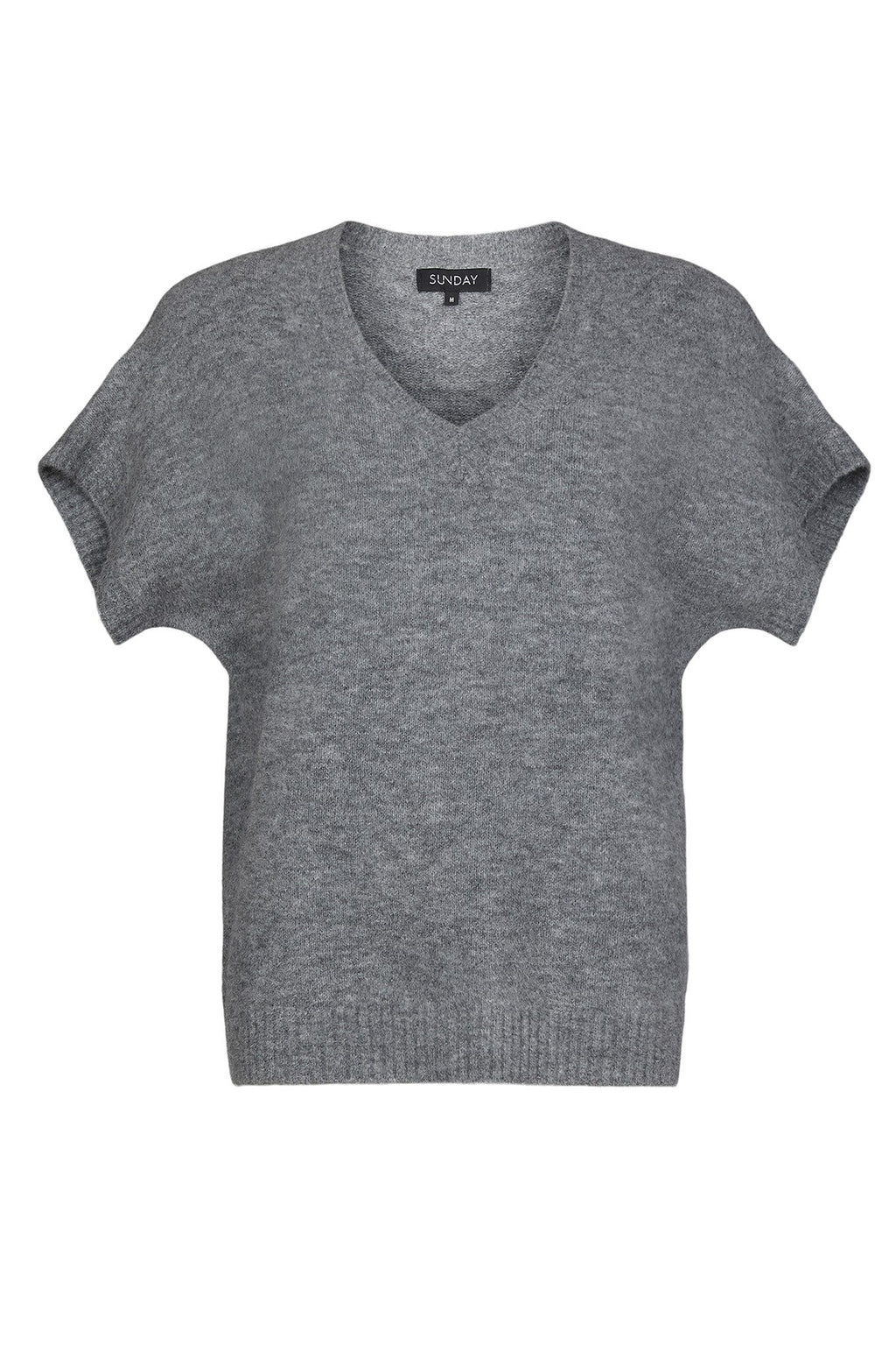 Sunday 6740 Dark Grey Melange Sleeveless Sweater - Dotique - Sunday