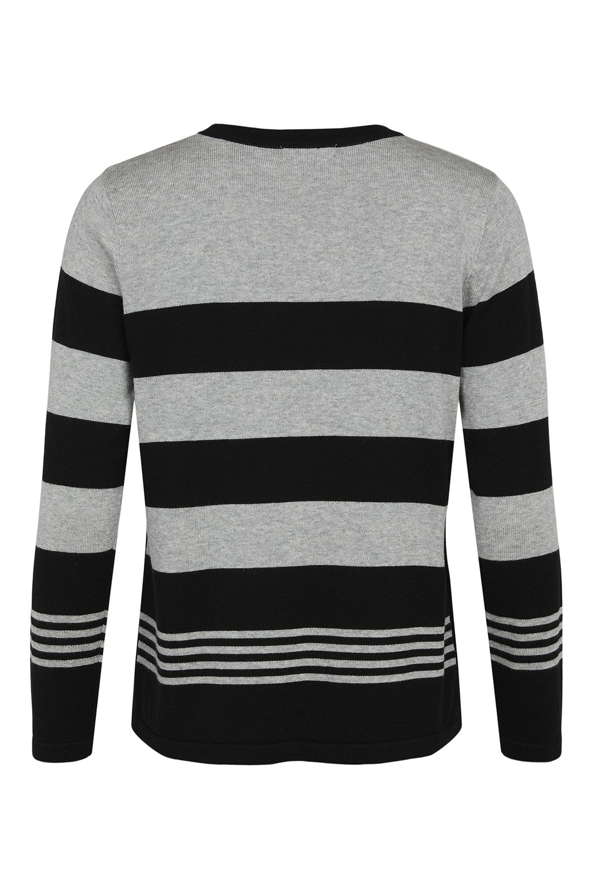 Sunday 6748 Grey Black Stripe Jumper Back | Dotique